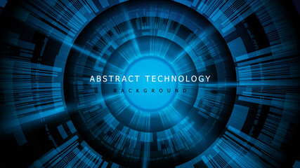 Aufkleber - Abstract circle Futuristic technology digital hi tech concept background. Vector illustration