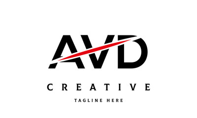 AVD creative cut three latter logo