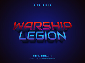 Wall Mural - warship legion fantasy blue red game logo title text effect