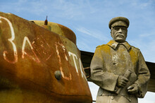 Stone Statue Of Soviet Dictator And Tyrant Joseph Stalin