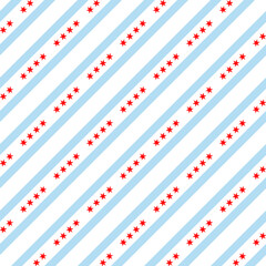 chicago flag seamless pattern. vector illustration. print, book cover, wrapping paper, decoration, banner and etc
