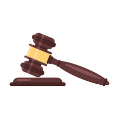 Poster - wooden gavel justice