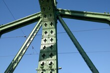 Iron Structura Bridge On Budapest, Hungary
