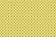Green And Yellow Polka Dots Seamless Pattern Retro Stylish Vintage White Background