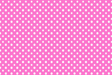 Pretty Cute Girls Pink Polka Dots Seamless Pattern Retro Stylish Vintage White Background 