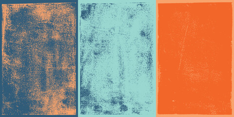letterpress ink textures. set of 3 rough, eroded lino print textures taken from high resolution scan