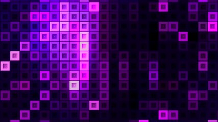 Wall Mural - retro tetris with glowing squares. motion. background with neon squares moving in electronic field. 