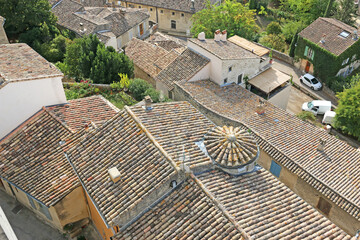 Poster - 	
Rooftops of Grignan from the castle, France