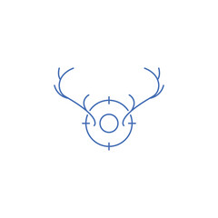 Sticker - Deer Head Horns Hunting icon