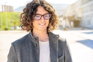 portrait of stylish young man smiling