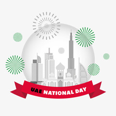 Wall Mural - UAE national day postcard