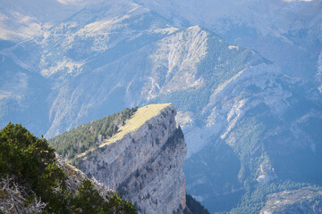 terrace of a cliff in the ordesa valley