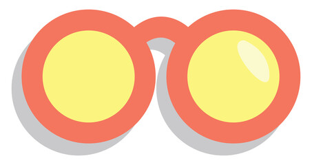 Sticker - Study glasses, illustration, vector, on a white background.