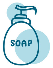 Wall Mural - Cleaning soap, illustration, vector, on a white background.