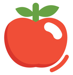 Wall Mural - Red apple, illustration, vector, on a white background.