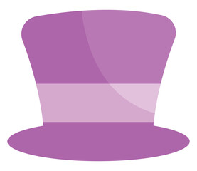 Poster - Magic purple hat, illustration, vector, on a white background.