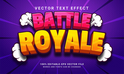 Wall Mural - Battle royal 3D text effect, editable text style and suitable for game assets