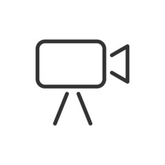 Poster - Video line icon, sign or symbol.