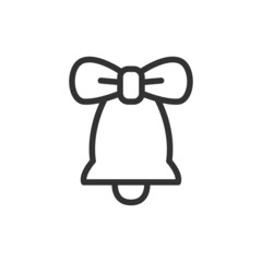 Sticker - Bell line icon in trendy style.