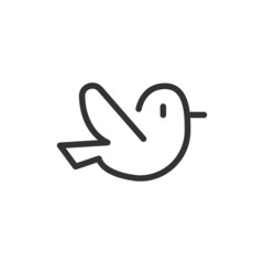 Sticker - Dove line icon.