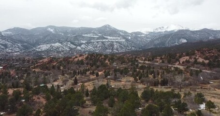 Wall Mural - Aerial view of Colorado mountain range