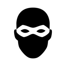 Thief With Mask Or Stealth Flat Vector Icon For Games And Websites