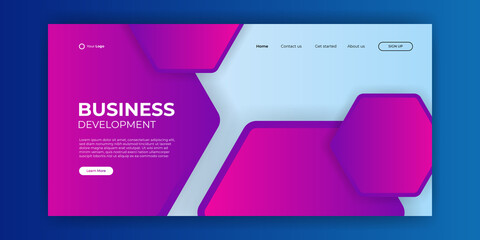 Abstract geometric background, colorful creative digital background, modern landing page concept vector.