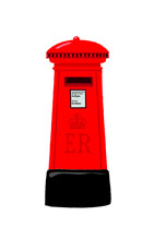 Vector Illustration Of A Traditional British Red Post Box