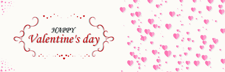 Valentines day greetings card with balloons flying with clouds vector.Heart hot air balloon flying.Love background.Cute paper cut design.posters,brochure,banners.Paper cut style. Space for your text