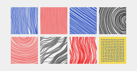 Wall Mural - irregular lines pattern in perspective. geometric wallpaper with stripes. strips similar to threads.