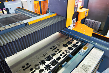 Canvas Print - Metal laser cutting machine