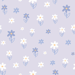 Wall Mural - Floral seamless pattern for textile, fabric. Abstract floral background. Pretty floral wallpaper.