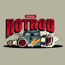 Truck Hotrod Illustration