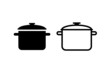 cooking pot icon vector for websites