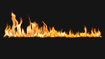 Wall Mural - Burning flame desktop wallpaper, realistic fire image