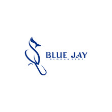 Blue Jay Bird Logo Vector Design. Modern Creative Design