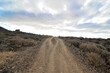 Rural road through a deserted arid area