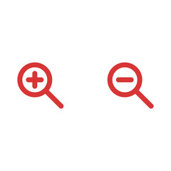 Canvas Print - Zoom vector icon. Red symbol