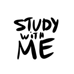 Sticker - Study with me quote.