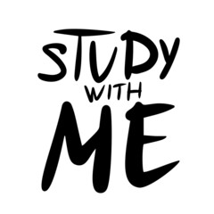 Sticker - Study with me quote.