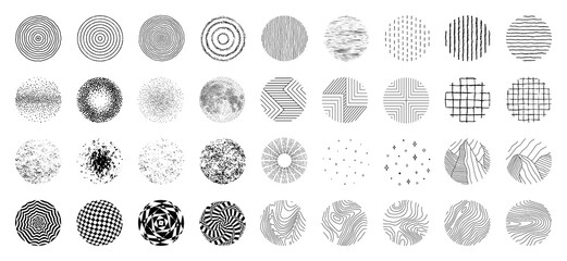 Texture circle, round halftone pattern. Vector round texture clipart