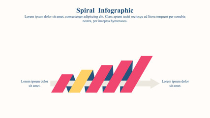 Wall Mural - spiral diagram infographic presentation template with a text place holder.