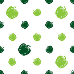 Wall Mural - Capsicum Icon Seamless Pattern, Pepper Icon, Bell Pepper Icon