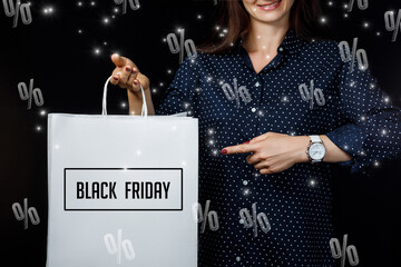 Wall Mural - Black friday sale concept discounts .