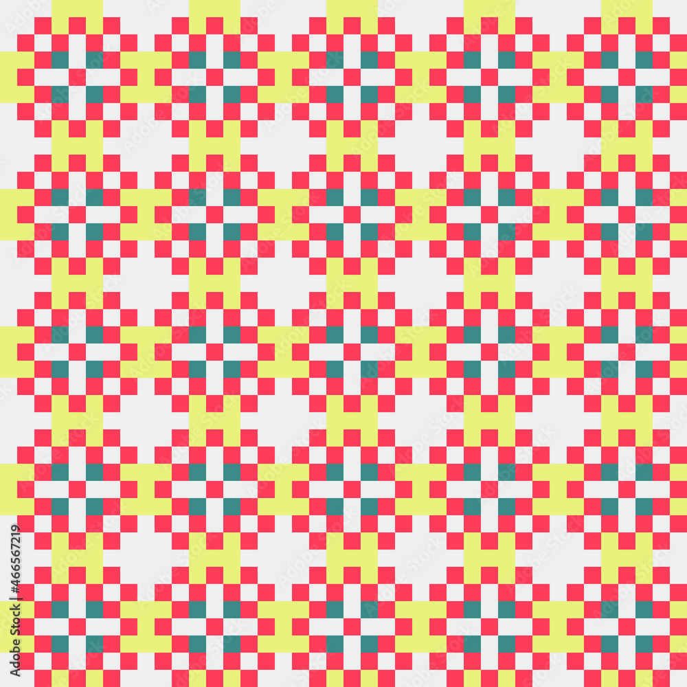 Abstract Cross Pattern generative computational art illustration