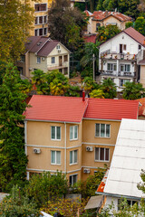 Wall Mural - Sochi, Russia, October 19, 2021. Typical urban view in historical part of the city