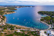An aerial view of Stoja bay, Pula, Istria, Croatia