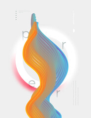 Wall Mural - Abstract cover page design with  colorful particle wave .conceptual element design. Modern vector illustration.