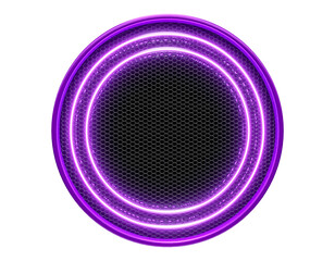 Canvas Print - Frame 3d render neon grid realistic
