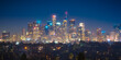 Los Angeles city skyline at night